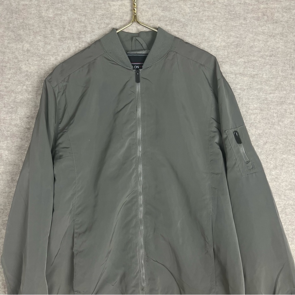 LON NYC Across the Pond Olive Green Bomber Jacket - Size XL
